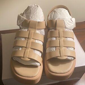 Women’s Neutral Beige Strappy Leather Sandals
